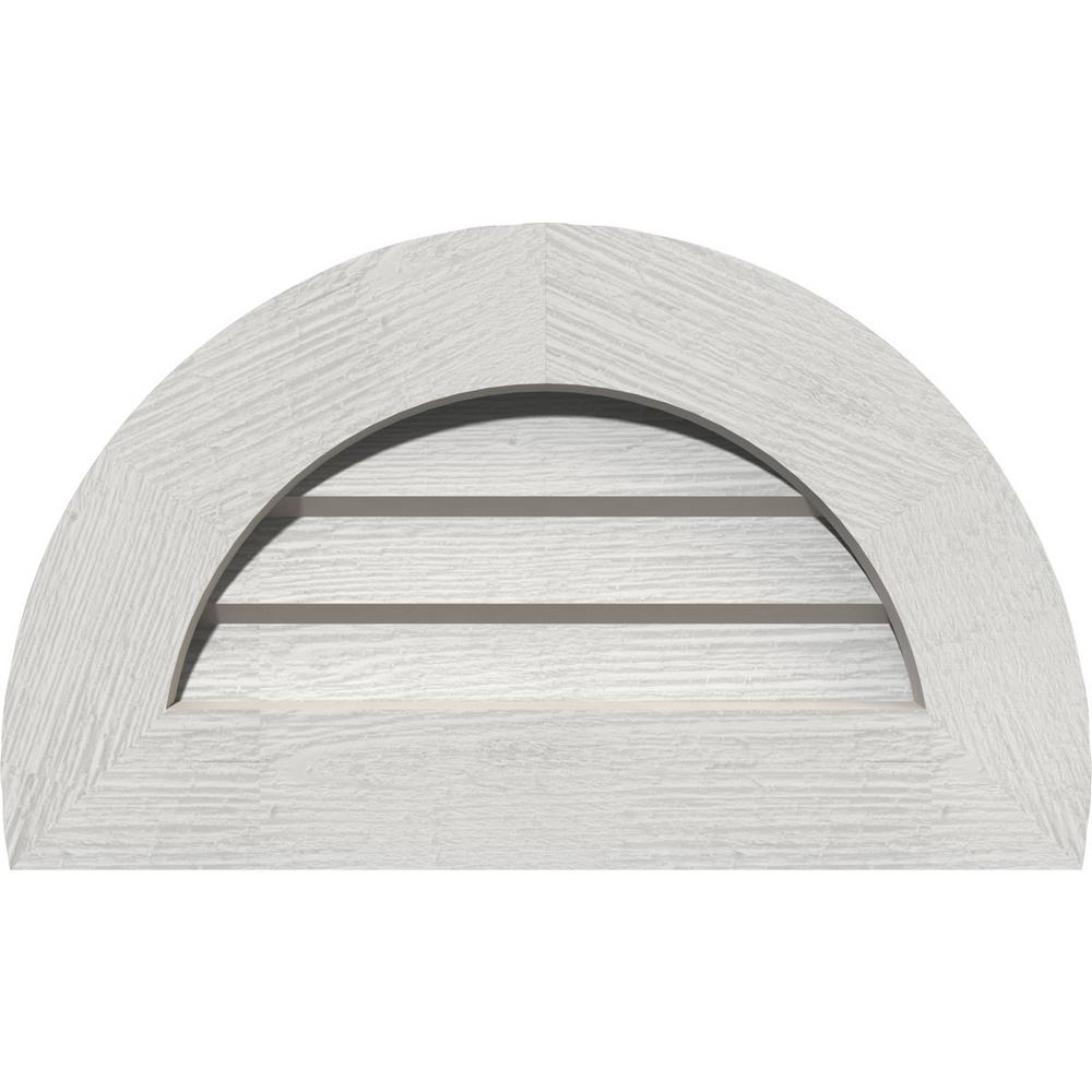 Ekena Millwork 39 In X 22 In Decorative Half Round Gable Vent