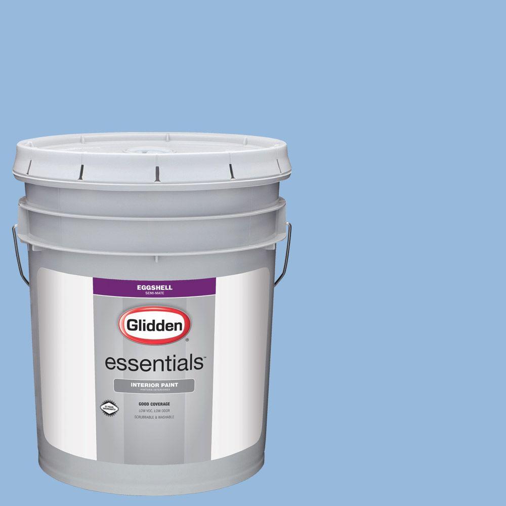 Glidden Essentials 5 Gal Hdgv15 French Country Blue Eggshell Hdgv15 French Country Blue Eggshell Interior Paint