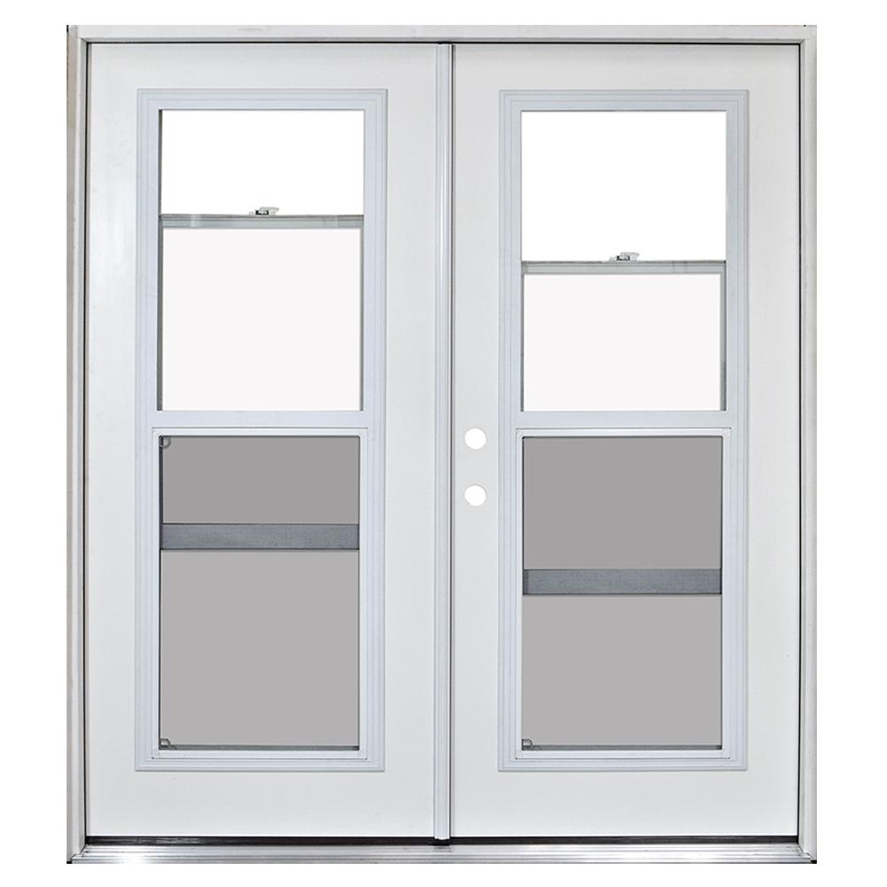 Steves Sons 72 In X 80 Fiberglass Primed White Prehung Right Steves Sons 72 In X 80 Fiberglass Primed White Prehung Right Hand Inswing Venting Patio Door Fgvtp Pr R72 4irh The Home Depot