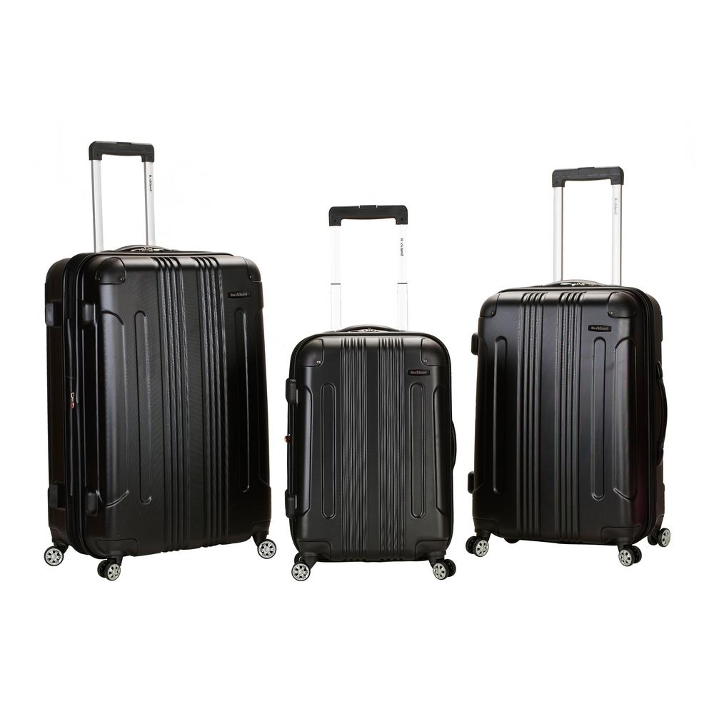 Rockland Sonic 3-Piece Hardside Spinner Luggage Set, Black was $480.0 now $144.0 (70.0% off)