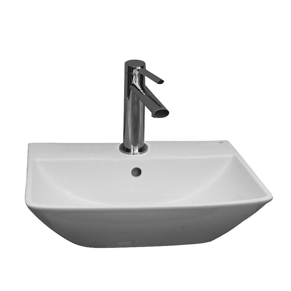 Home Depot Wall Mount Sink elanti wall-mounted square bathroom sink in white-ec9868 - the Home Depot Wall Mount Sink elanti wall-mounted square bathroom sink in white-ec9868 - the