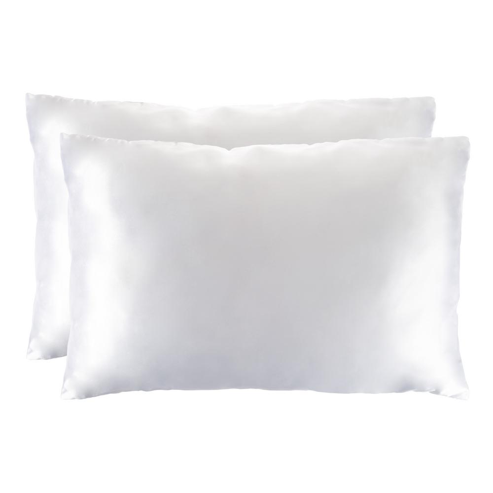 white satin pillow