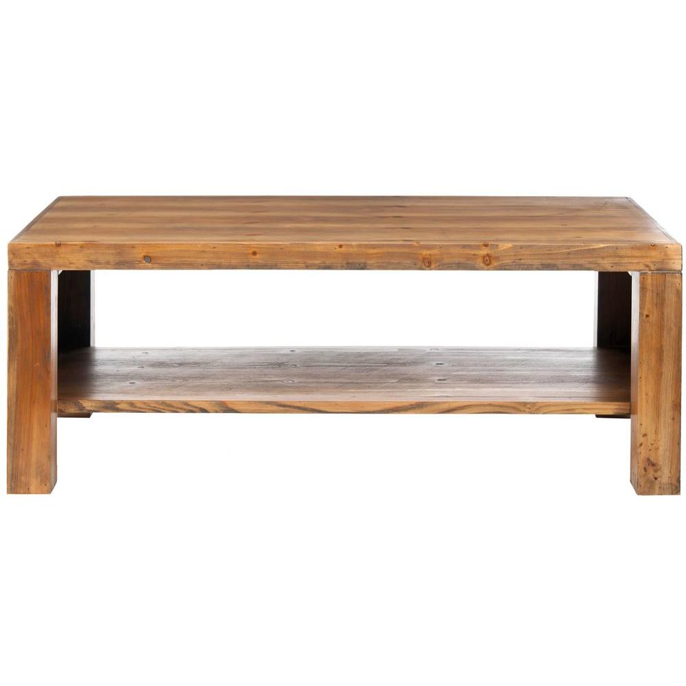 Safavieh Lahoma Medium Oak Coffee TableAMH6542A The Home Depot
