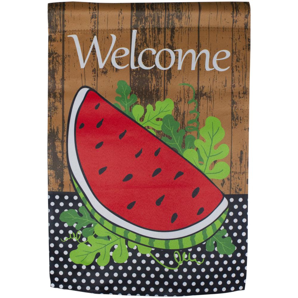 Northlight 12.5 in. x 18 in. Welcome Watermelon Slice Spring Outdoor