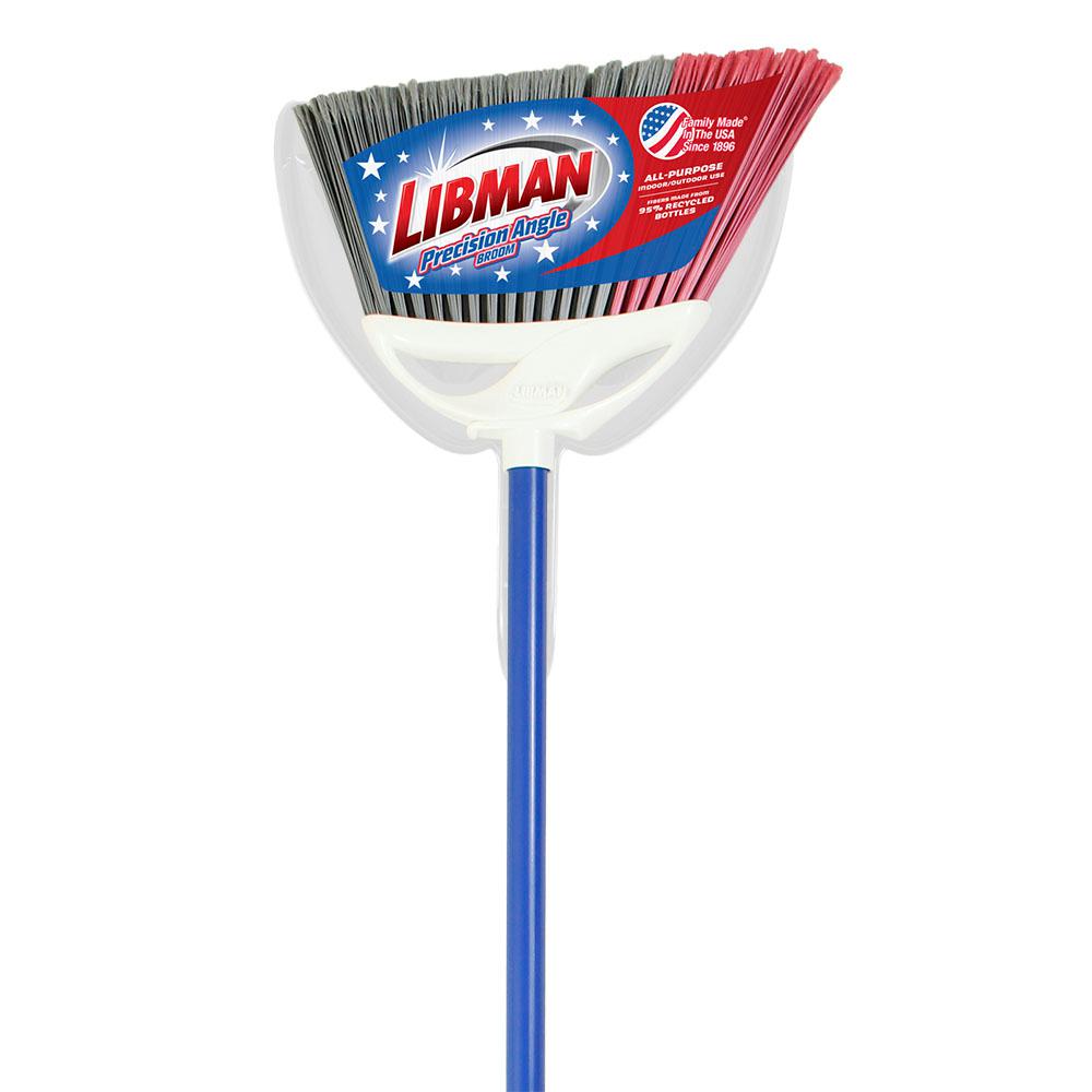 Libman Red, White and Blue Precision Angle Broom with Dustpan1167