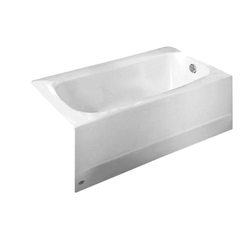 American Standard Cambridge 5 ft. Left Drain Bathtub in White ...