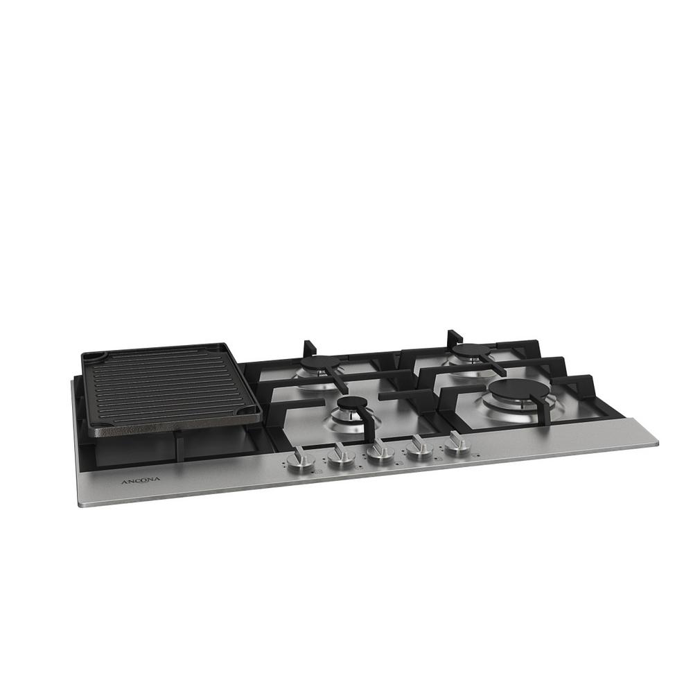 Ancona 34 In Gas Cooktop In Stainless Steel With 5 Burners