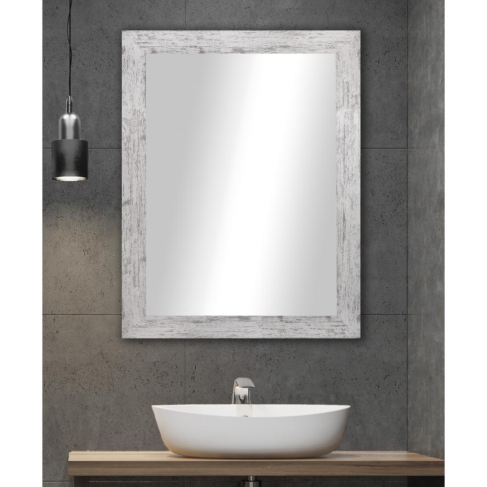 Unbranded Large Rectangle Weather White Contemporary Mirror 60 In H X 40 In W V093 34 5 54 5 The Home Depot