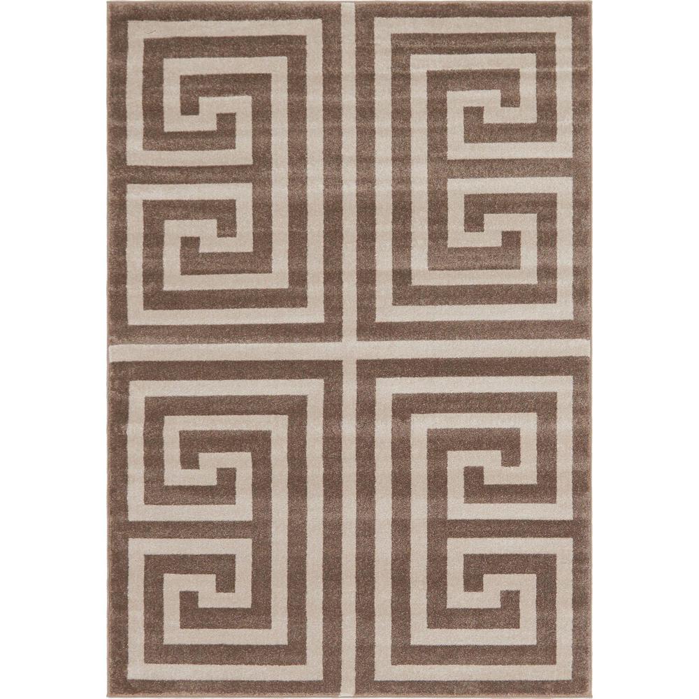 Unique Loom Greek Key Atlas Beige 5 3 X 7 Area Rug