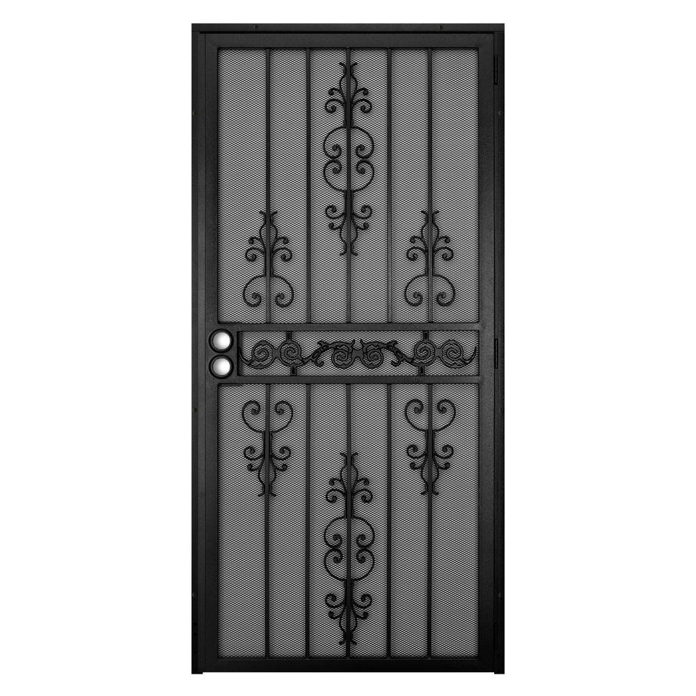 security door screen designs doors depot steel 36 80 metal unique heavy duty el dorado iron front outswing surface wrought