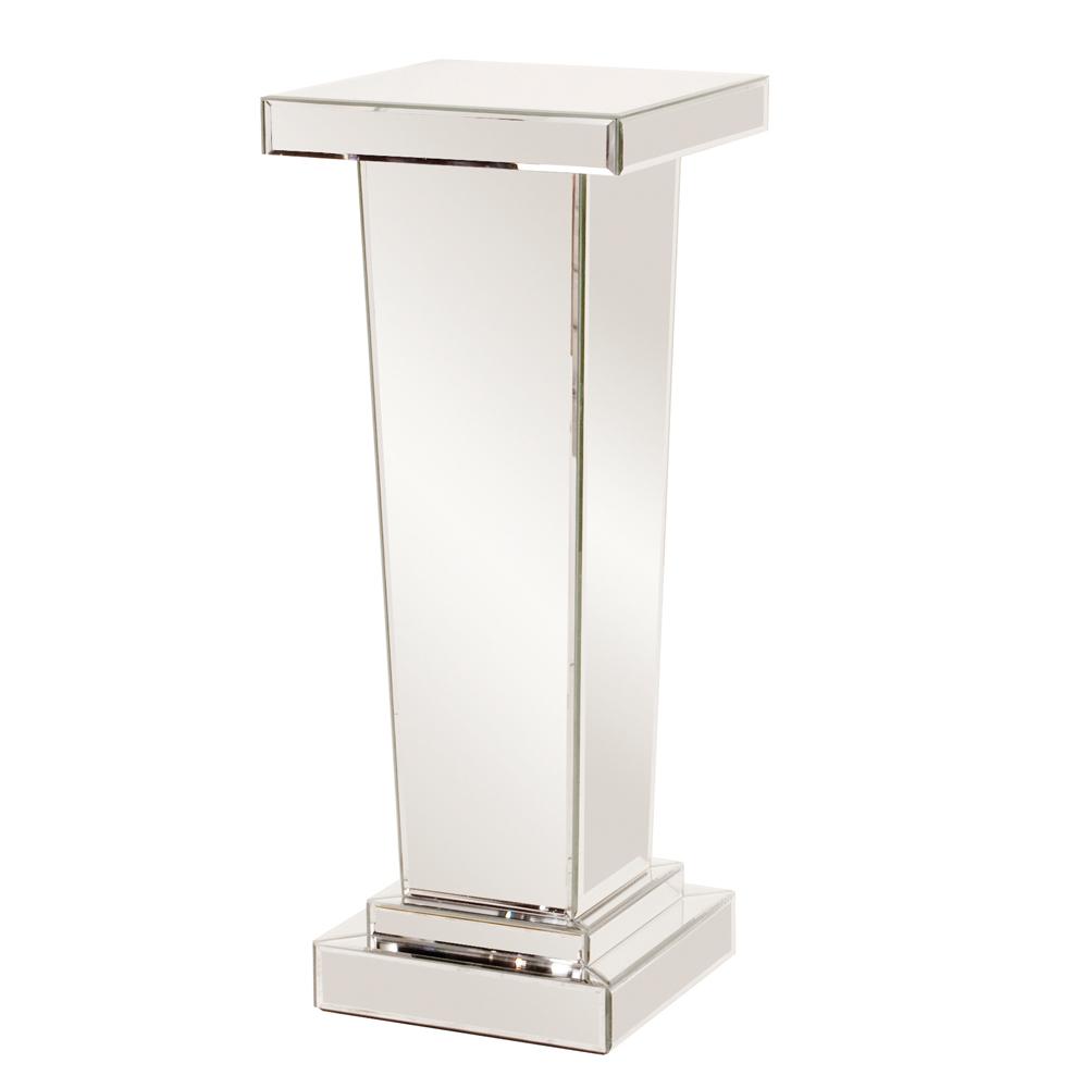Tapered Mirrored Pedestal Table 11132 The Home Depot