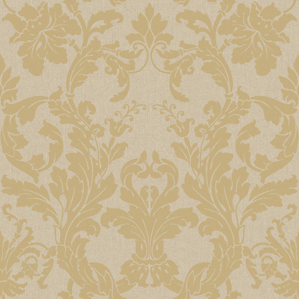 York Wallcoverings Acanthus Light Gold Wallpaper-DC1311 - The Home Depot