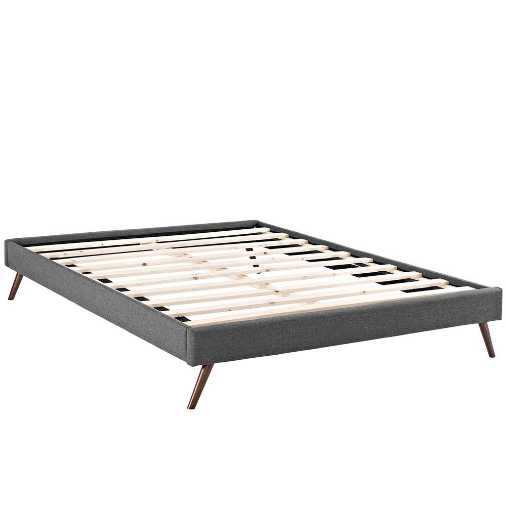 MODWAY Loryn Gray King Bed Frame with Round Splayed LegsMOD5893GRY