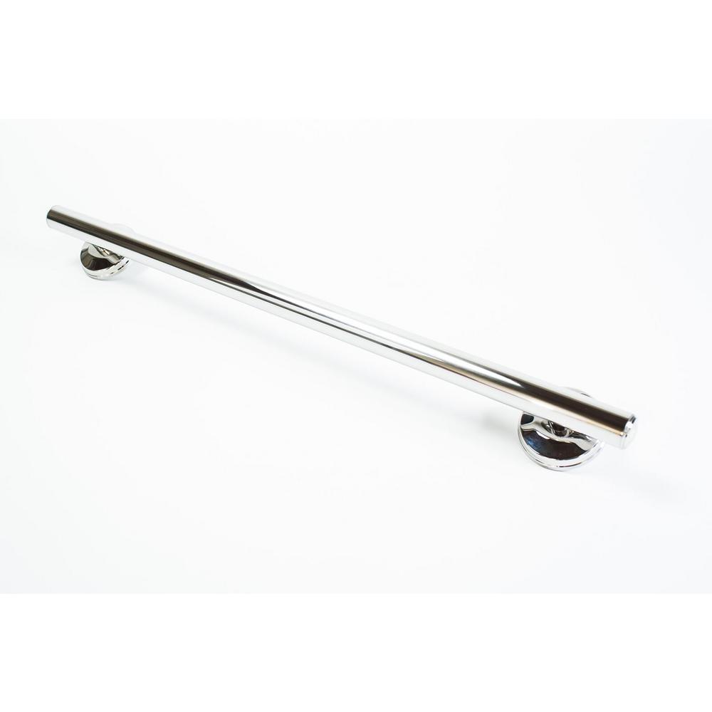 Grabcessories 24 in. x 1.25 in. Straight Decorative Grab Bar with Grips