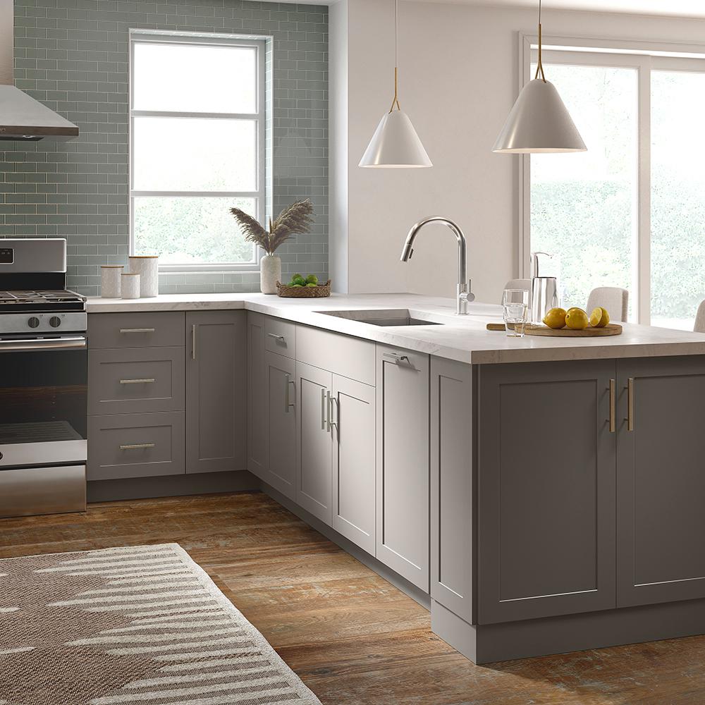 Hampton Bay Cambridge Shaker Assembled 27 In X 30 12 5 Blind Wall Corner Cabinet Gray Ca2730l Kg The Home Depot - Kitchen Cabinets Cambridge Md Hampton Bay Cambridge Shaker Assembled 27 In X 30 12 5 Blind Wall Corner Cabinet Gray Ca2730l Kg The Home Depot - Kitchen Cabinets Cambridge Md