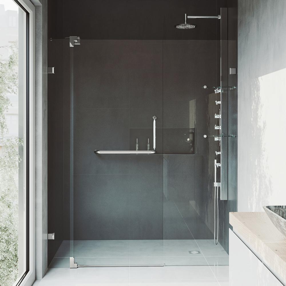 Dreamline Elegance 46 In To 48 In X 72 In Semi Frameless Pivot