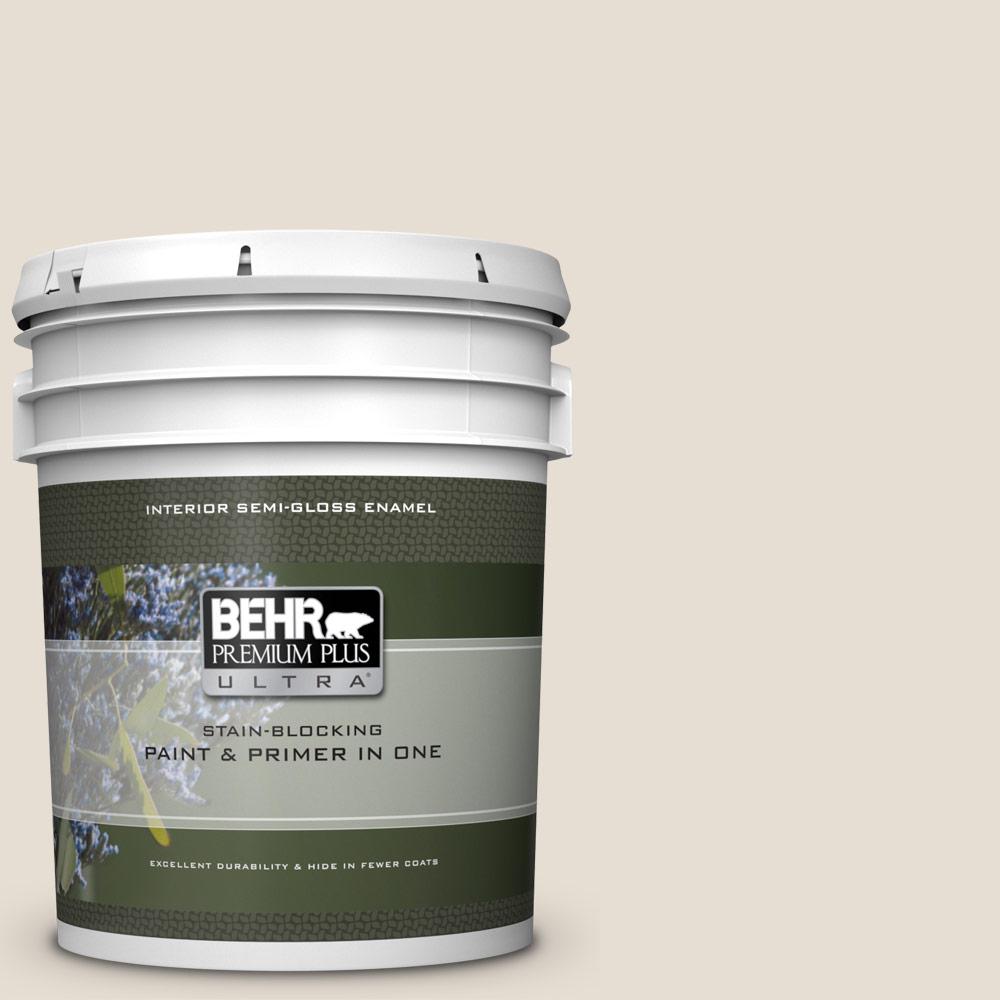 BEHR Premium Plus Ultra 5 gal. PPU711 Cotton Knit SemiGloss Enamel