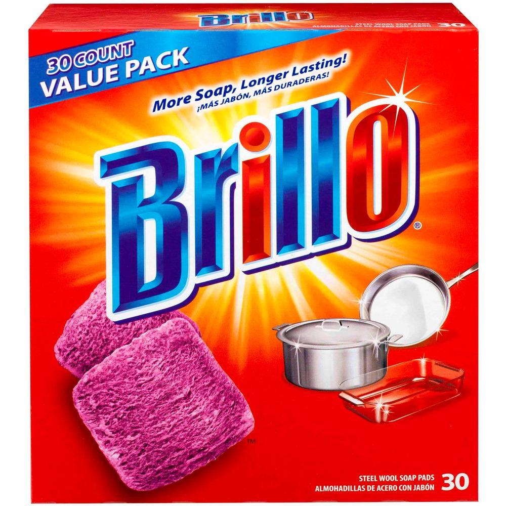 Brillo Jumbo Red Steel Wool Soap Pads (30Count)23330 The Home Depot
