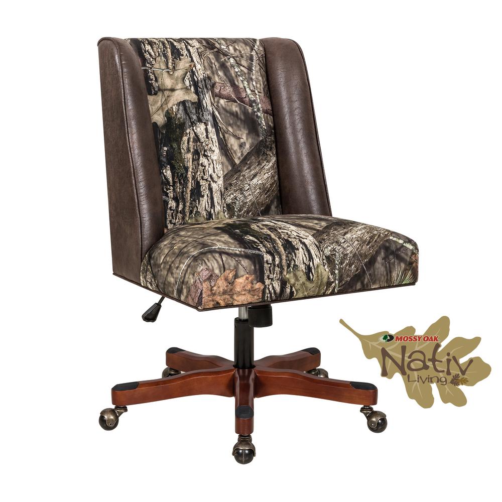 Linon Home Decor Draper Mossy Oak Camo Adjustable Office Chair