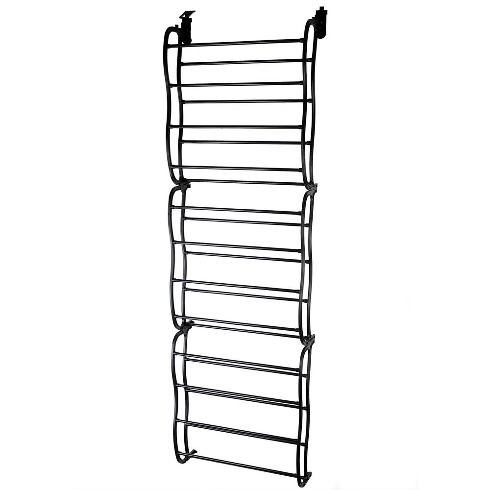 Home Basics 36 Pair Black Over The Door Shoe Organizer Sr49130