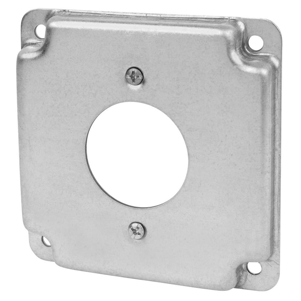 4 in. Square Box Cover for Single Twist Lock Receptacle (Case of 10