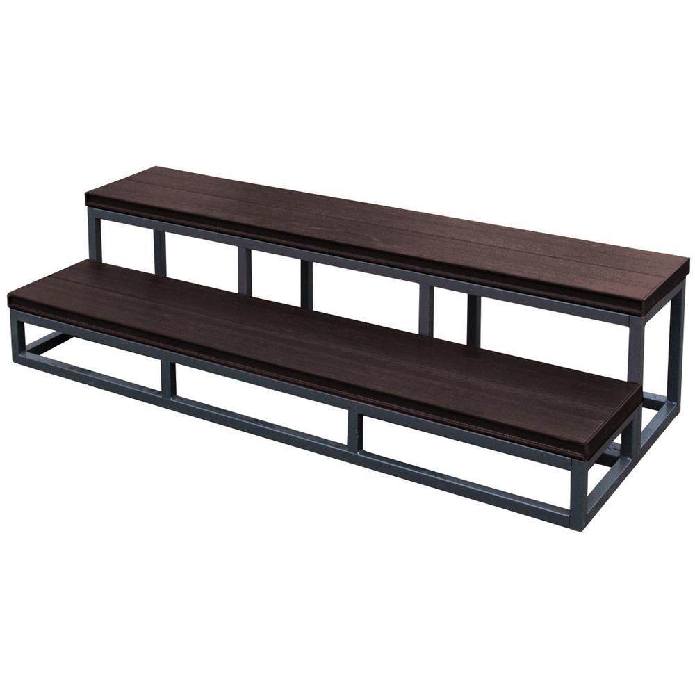 Cal Metro 21 in. x 58 in. x 14 in. 2 Tier Spa Step in SmokeCM956CSS