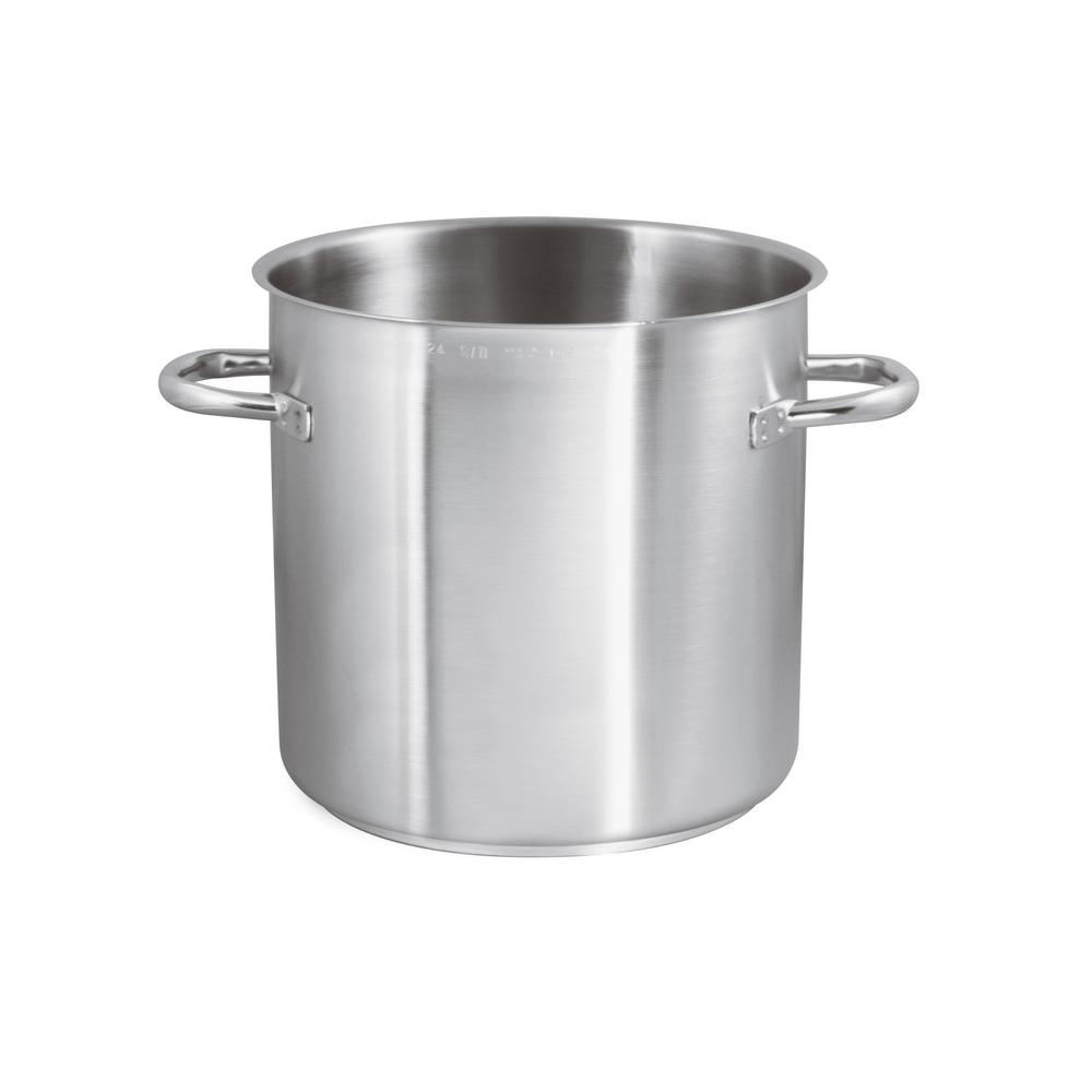 Chantal Induction 21 Steel 8 Qt. Stock Pot with Glass Lid in Stainless