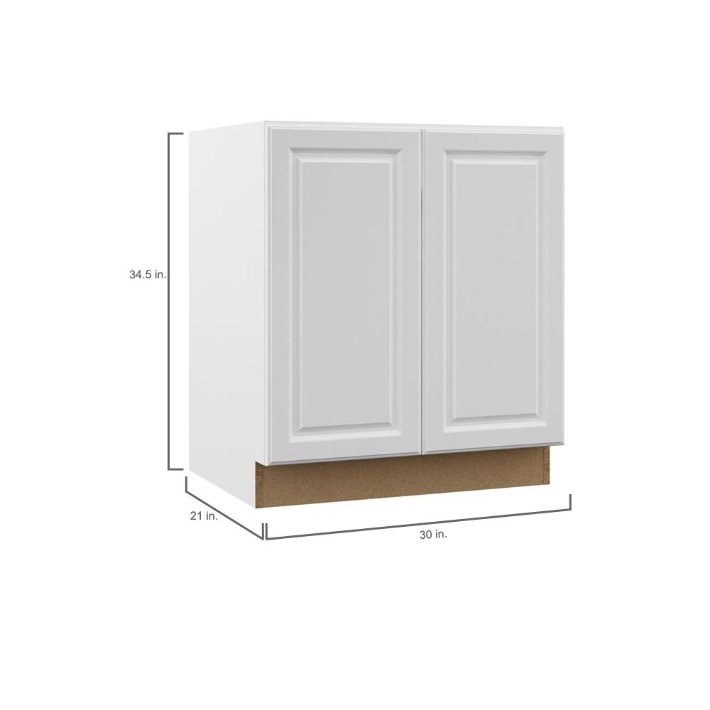 Hampton Bay Designer Series Elgin Assembled 30x34 5x21 In Full Door Height Bathroom Vanity Base Cabinet In White Vtf30 Elwh The Home Depot