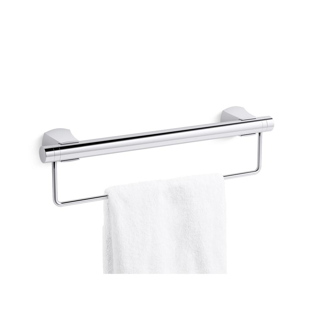 KOHLER 16 in. Towel Bar Attachment Accessory in Polished Chrome-K