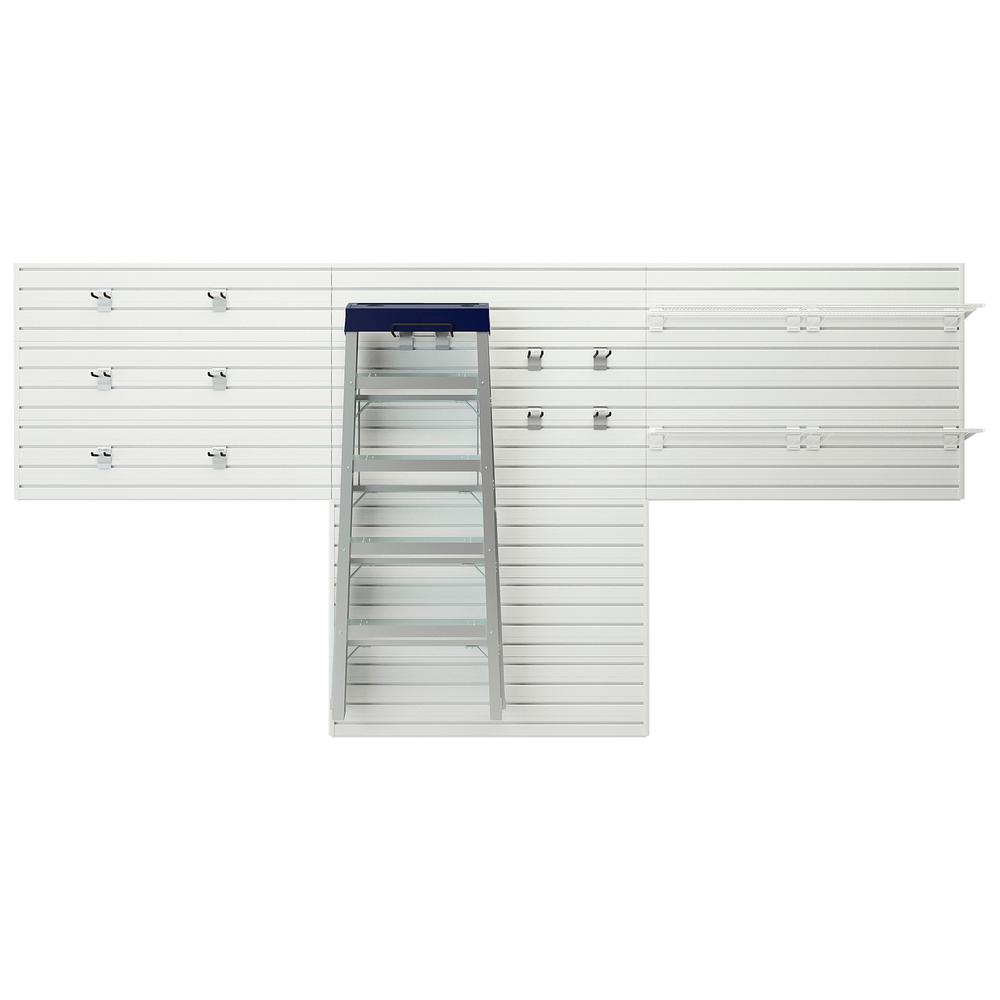 Flow Wall Modular Garage Wall Panel Storage Set with Accessories in White... by Flow Wall
