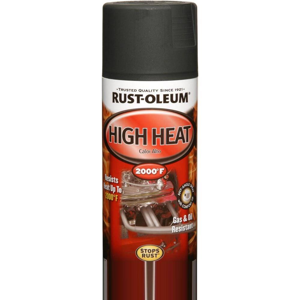 Rust Oleum Automotive 12 Oz High Heat Enamel Flat Black Spray Paint 