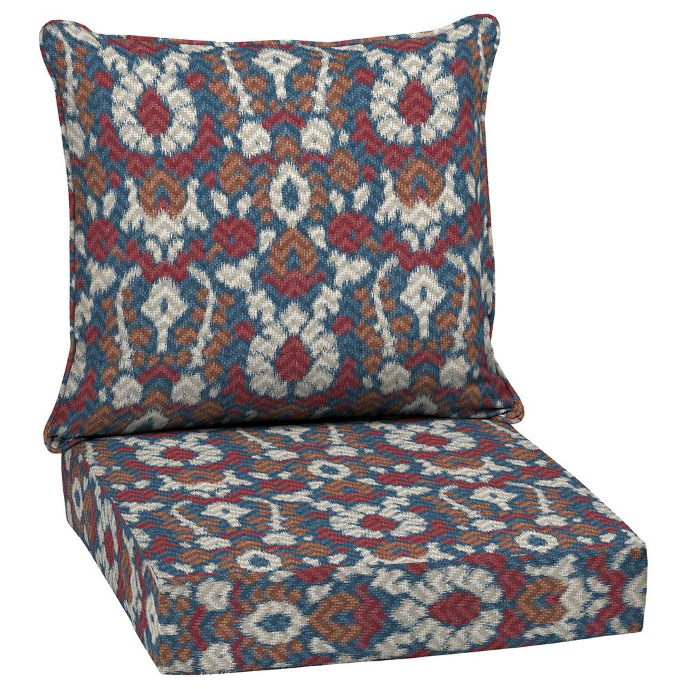 Arden Selections Driweave Phyllis Ikat Outdoor Deep Seat Lounge Driweave Phyllis Ikat Outdoor Deep Seat Lounge Chair Cushion Set