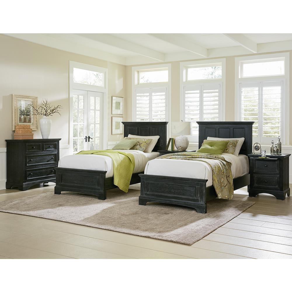 Solid Wood Bedroom Sets Furniture The Home Depot Farmhouse Basics Double Twin Bedroom Set With 2 Beds Nightstands And 1 Chest