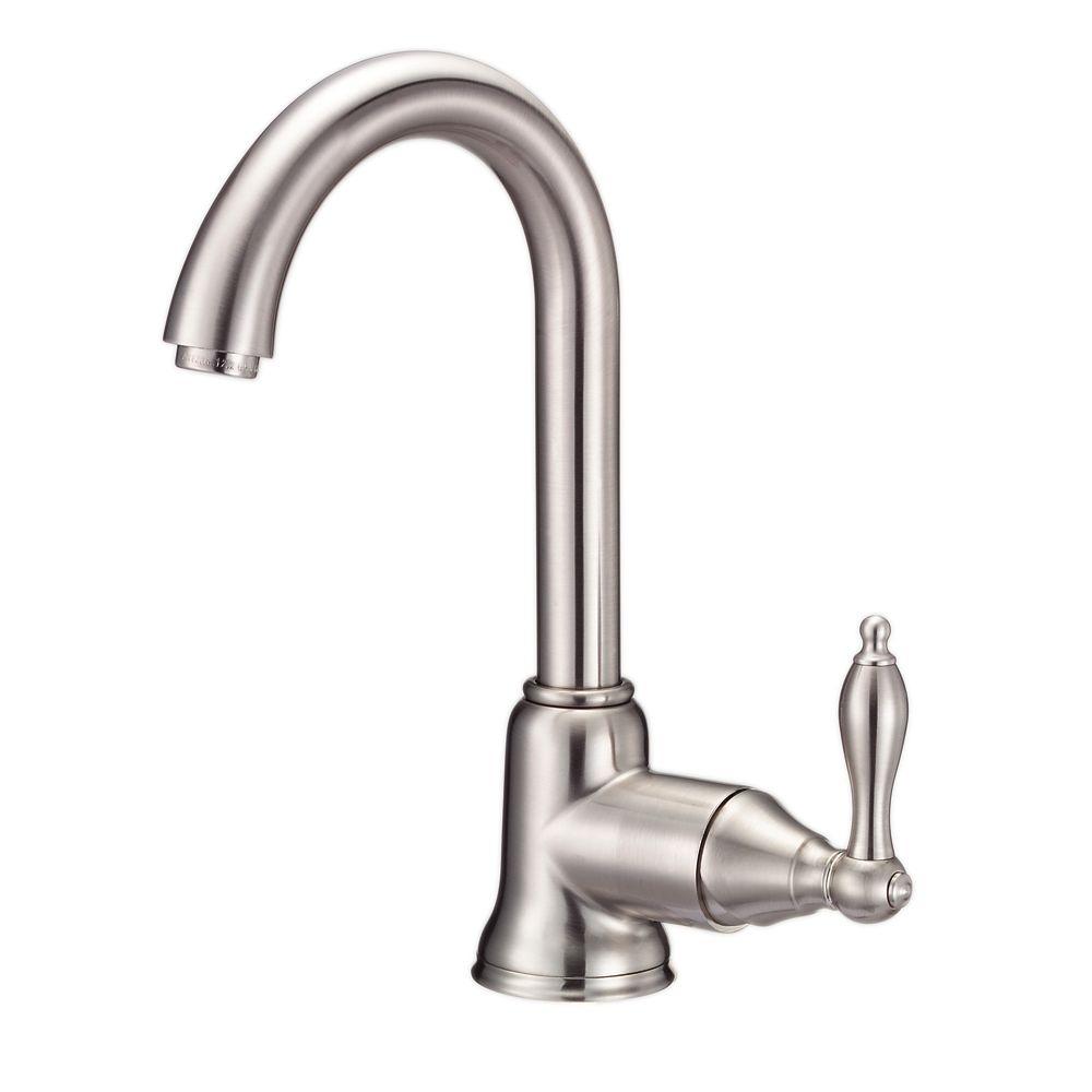 Danze Fairmont SingleHandle Bar Faucet with Side Mount Lever Handle in Stainless Steel
