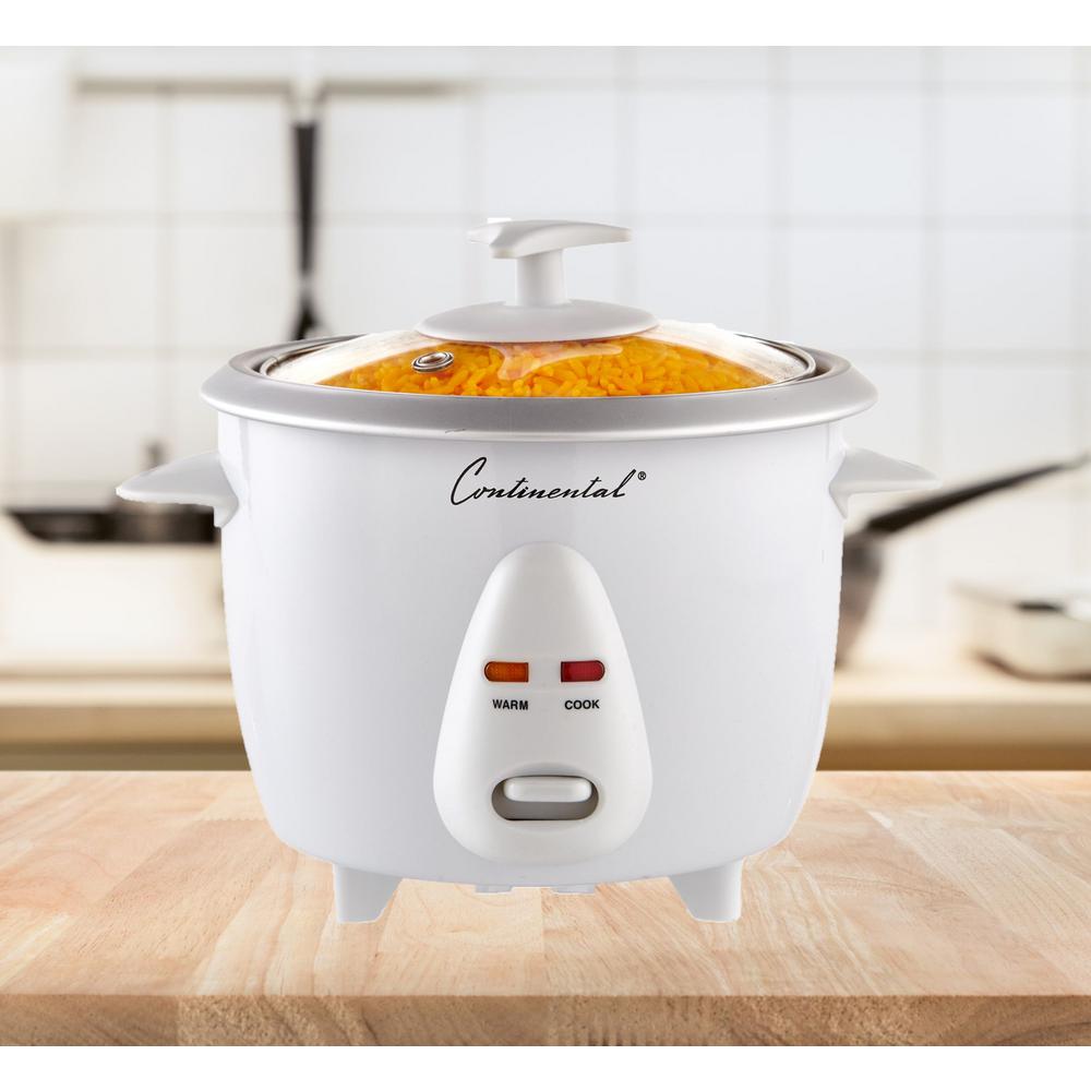 Continental Electric 6-Cup (uncooked) White Rice Cooker Steamer-CE23201 ...