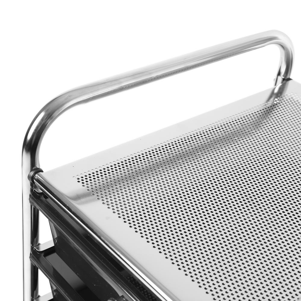 Seville Classics Black 10 Drawer Organizer Cart She16218kb The