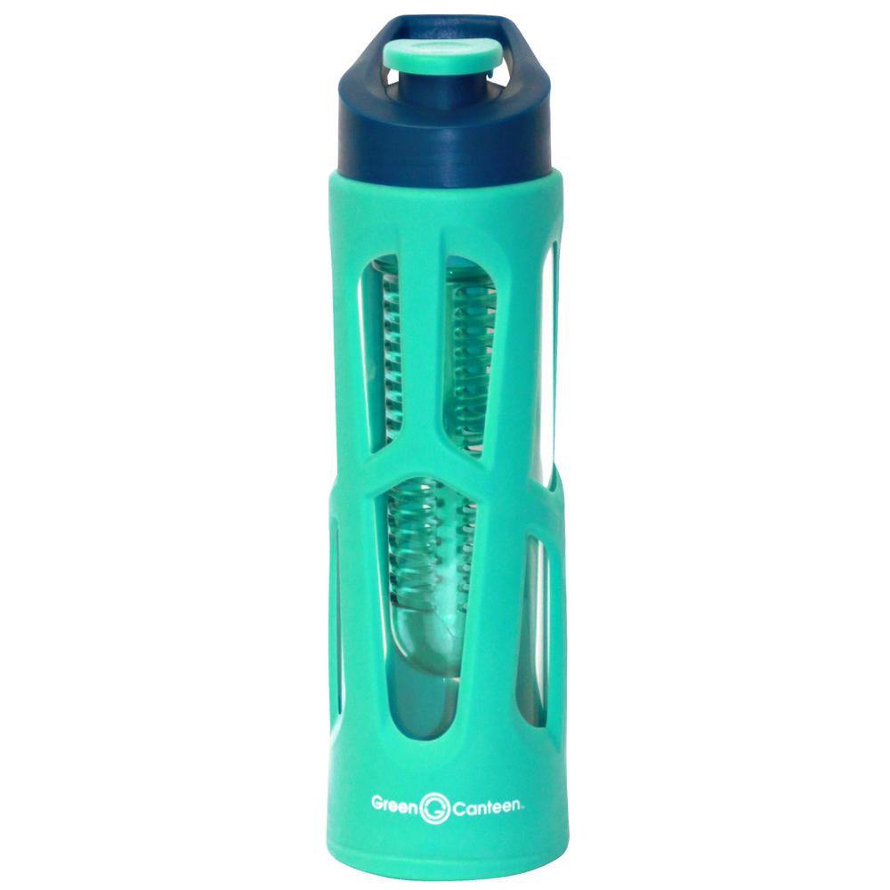 Green Canteen 18 oz. Clear Double Wall Tritan Plastic Hydration Bottle