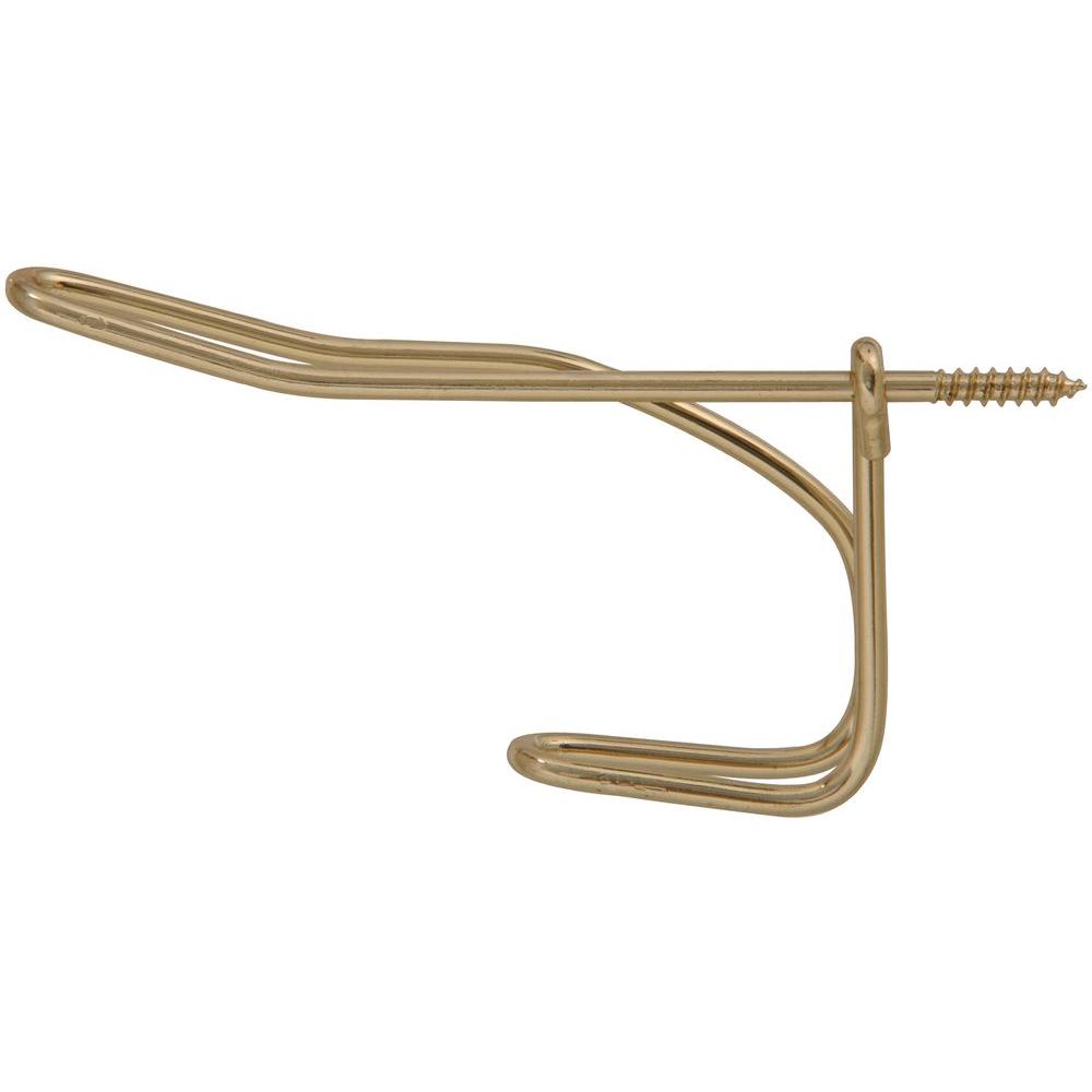UPC 008236990652 product image for The Hillman Group Coat Hooks Brass Wire Coat and Hat Hook (5-Pack) 852893.0 | upcitemdb.com