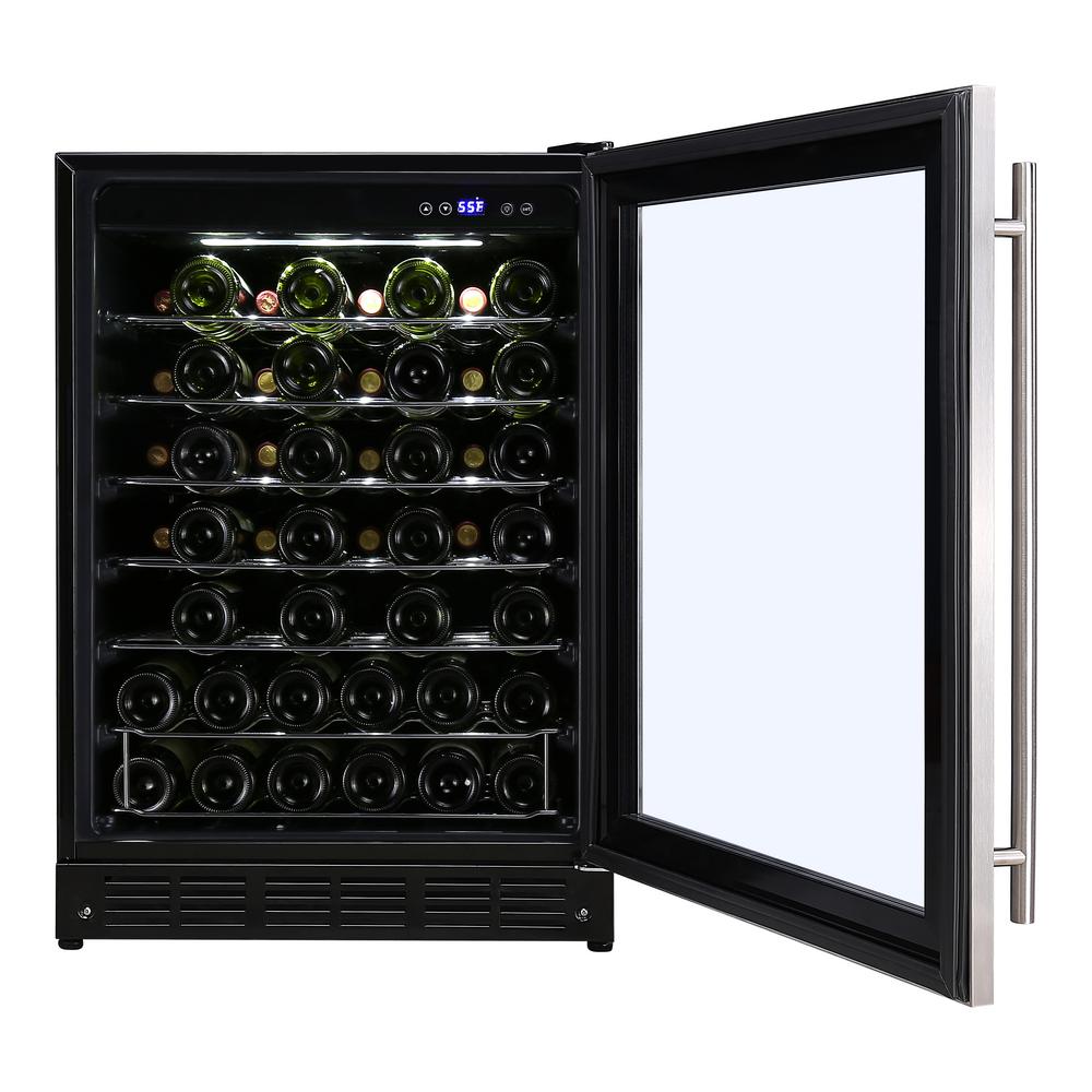 Wine Coolers Beverage The Home Depot W 50 Bottle Wine Cooler In Stainless Steel