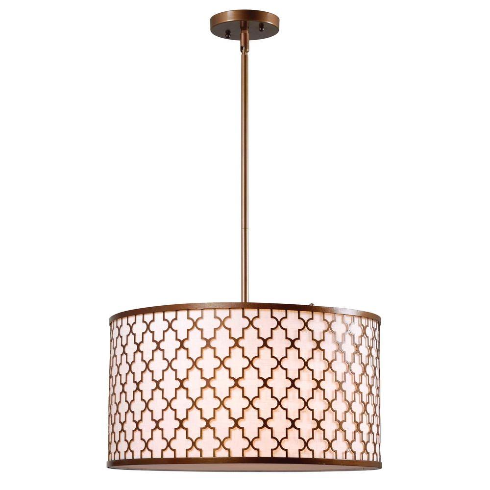 Tripoli 3Light Antique Gold Pendant93373AG The Home Depot