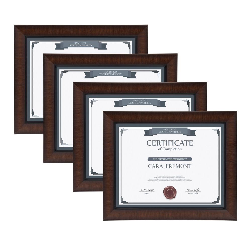 Designovation Lynnwood 8 5x11 Brown Picture Frame Set Of 4 213584 Designovation Lynnwood 8 5x11 Brown Picture Frame Set Of 4