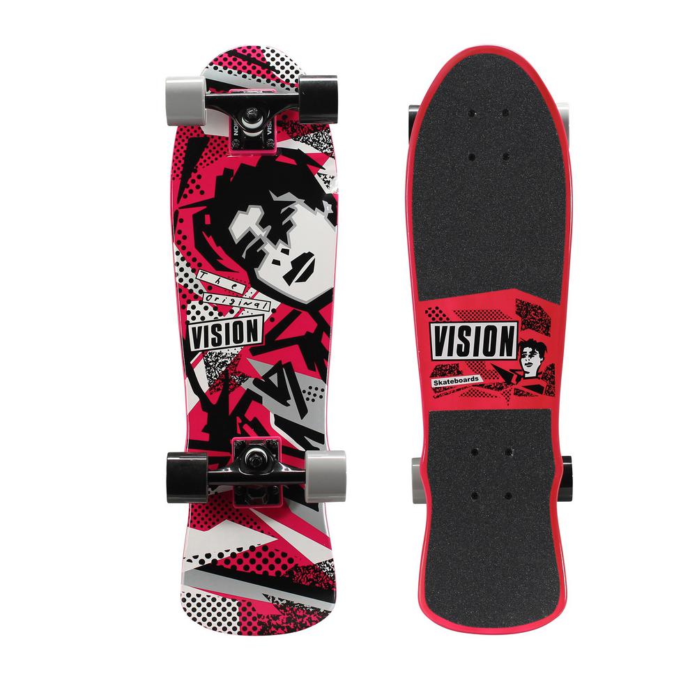 Vision 28 in. Mini Cruiser Skateboard in Pink and Black163932 The