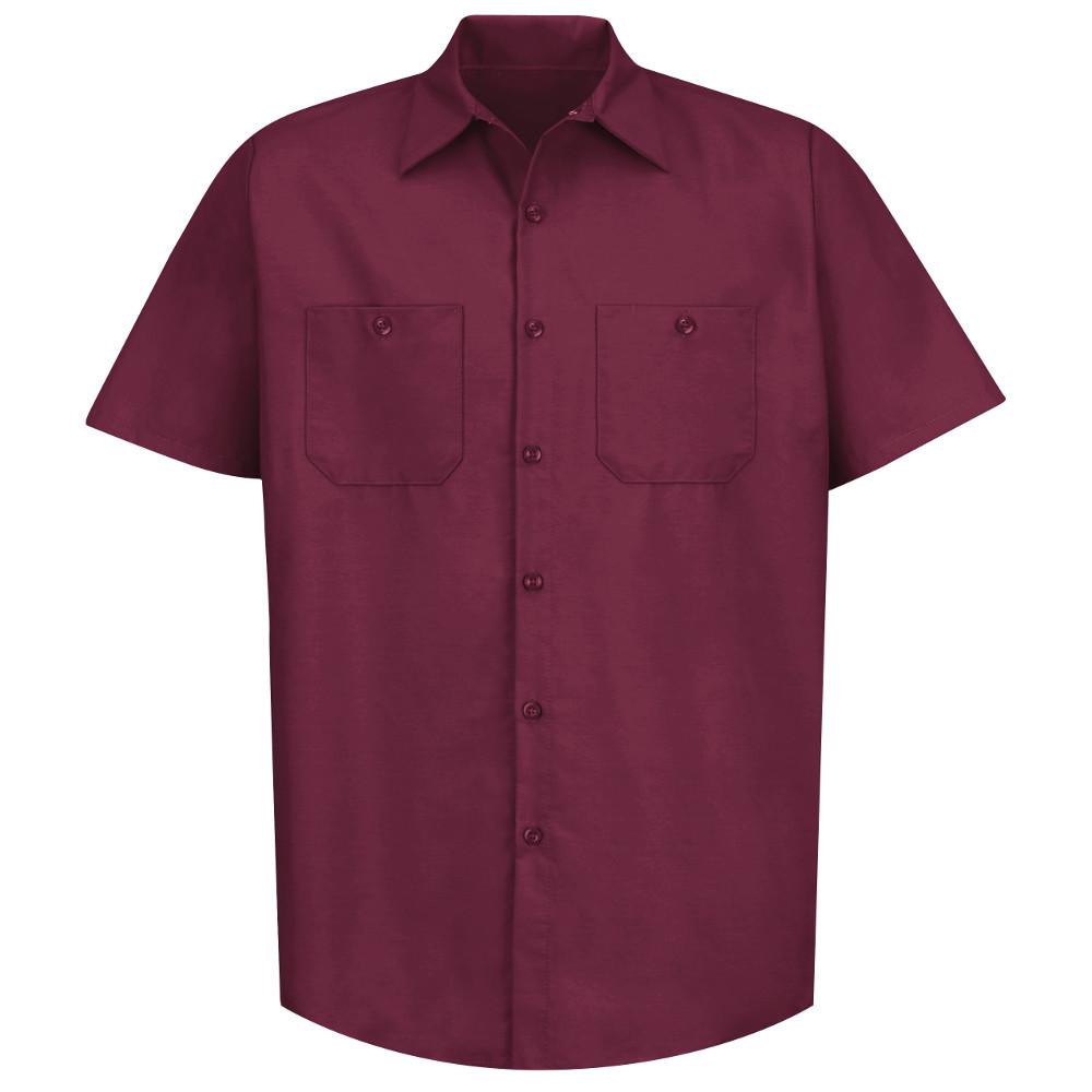 burgundy red shirt