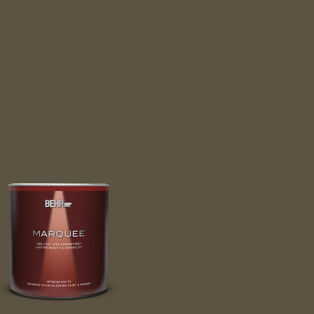 BEHR MARQUEE 1 qt. 750D7 Hampton Matte Interior Paint and Primer in