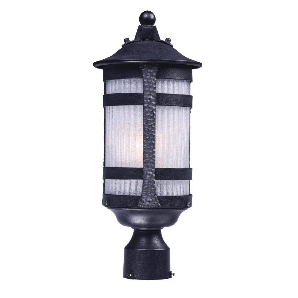 Maxim Lighting Senator 9 In Wide 1 Light Outdoor Rust Patina Post Wide 1 Light Outdoor Rust Patina