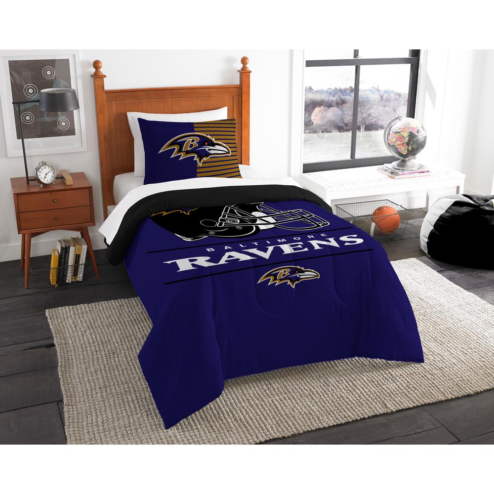 Ravens 2 Piece Draft Multi Twin Comforter Set 1nfl862000077ret The Home Depot