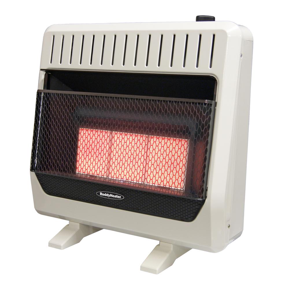 Reddy Heater 30 000 Btu Unvented Infrared Natural Gas Wall Reddy Heater 30 000 Btu Unvented Infrared Natural Gas Wall With Thermostat And Er Iwh30irngdc The Home Depot