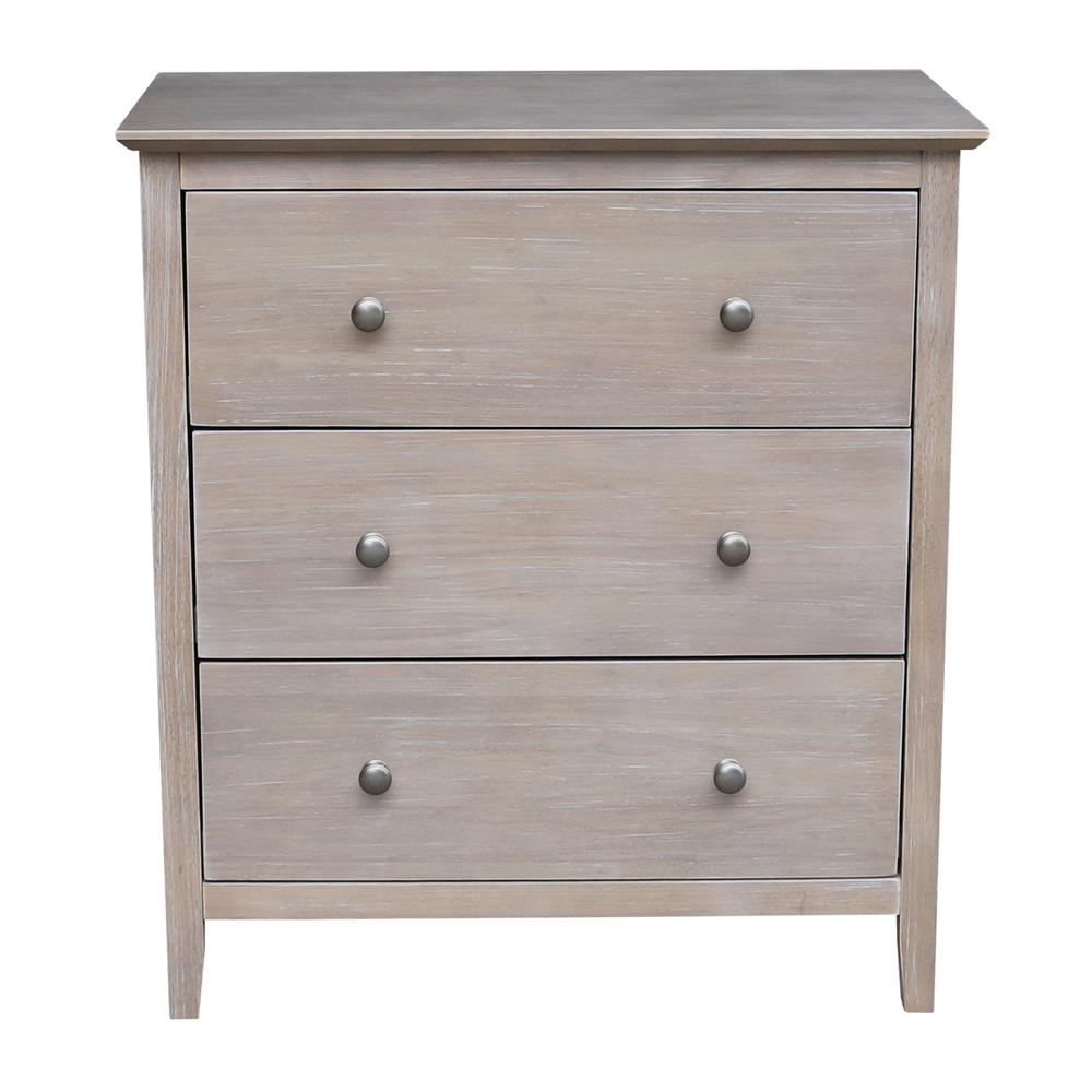 International Concepts Brooklyn 3 Drawer Weathered Gray Taupe Chest International Concepts Brooklyn 3 Drawer Weathered Gray Taupe Chest