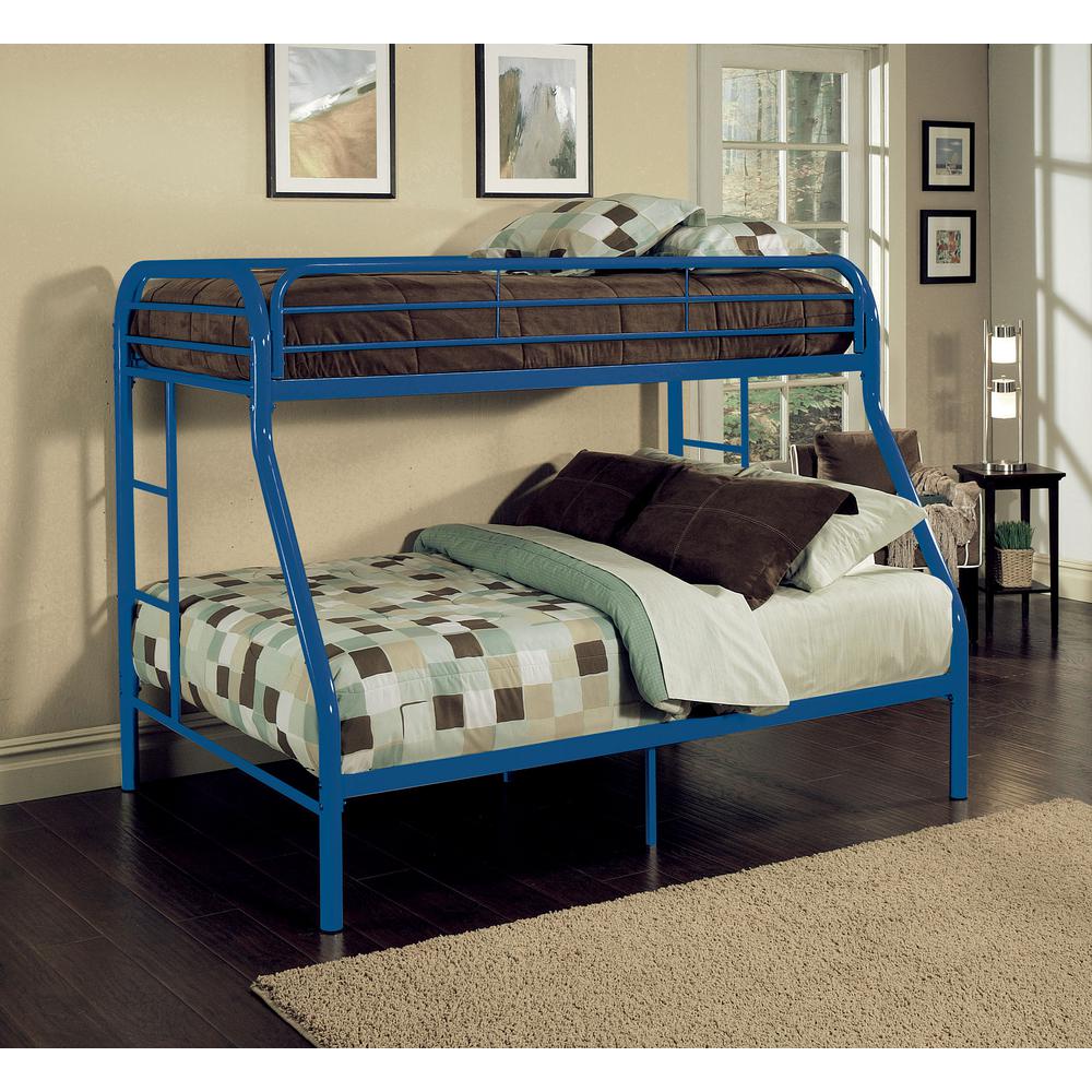 Acme Furniture Tritan Blue Twin Over Queen Metal Kids Bunk Bed Acme Furniture Tritan Blue Twin Over Queen Metal Kids Bunk Bed 02052bu The Home Depot