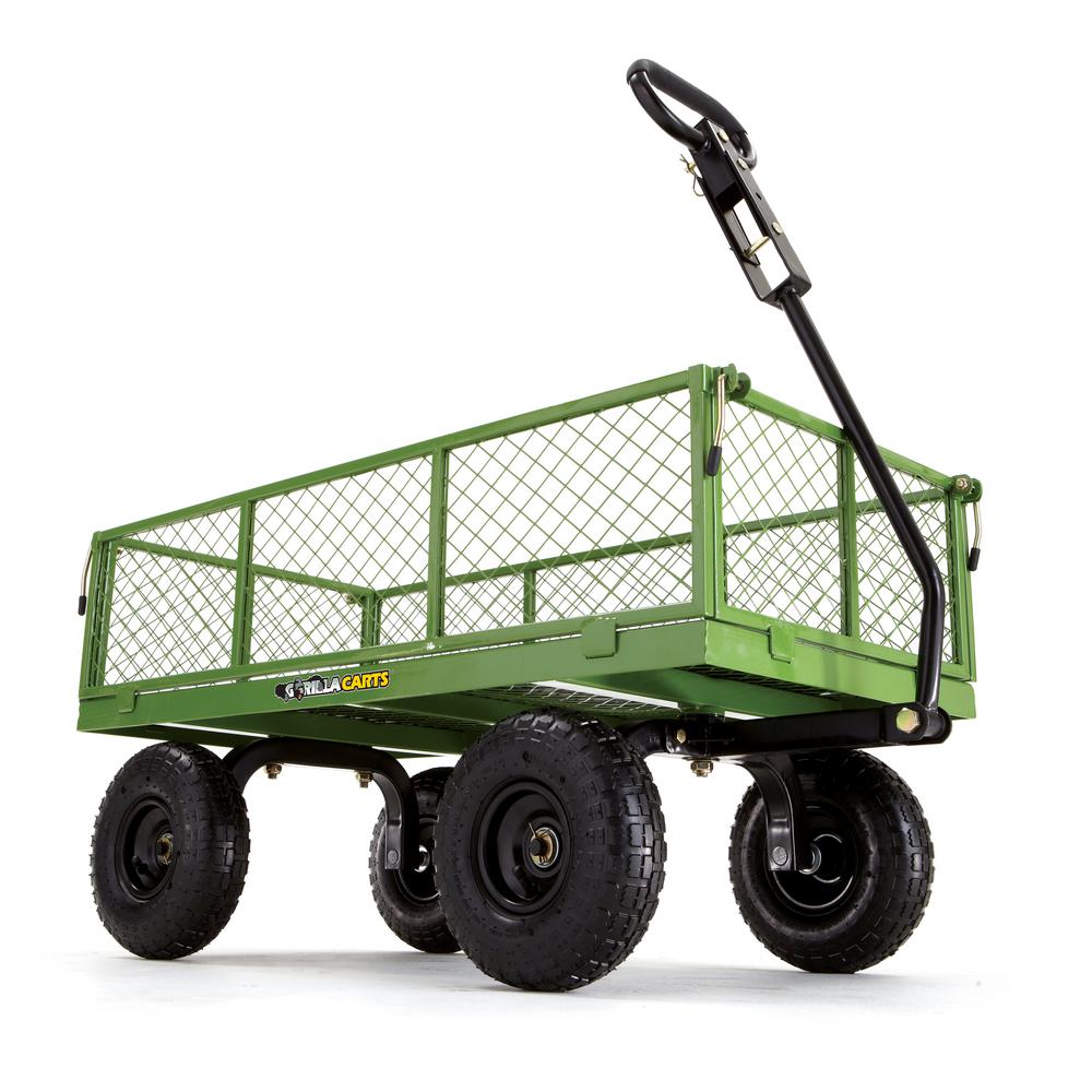 Wheelbarrows Yard Carts Garden Tools The Home Depot 800 Lb Steel Utility Cart